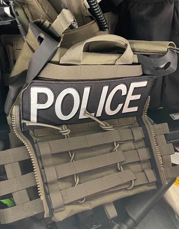 Police vest worn by alleged cop impersonator Zachery Trussell